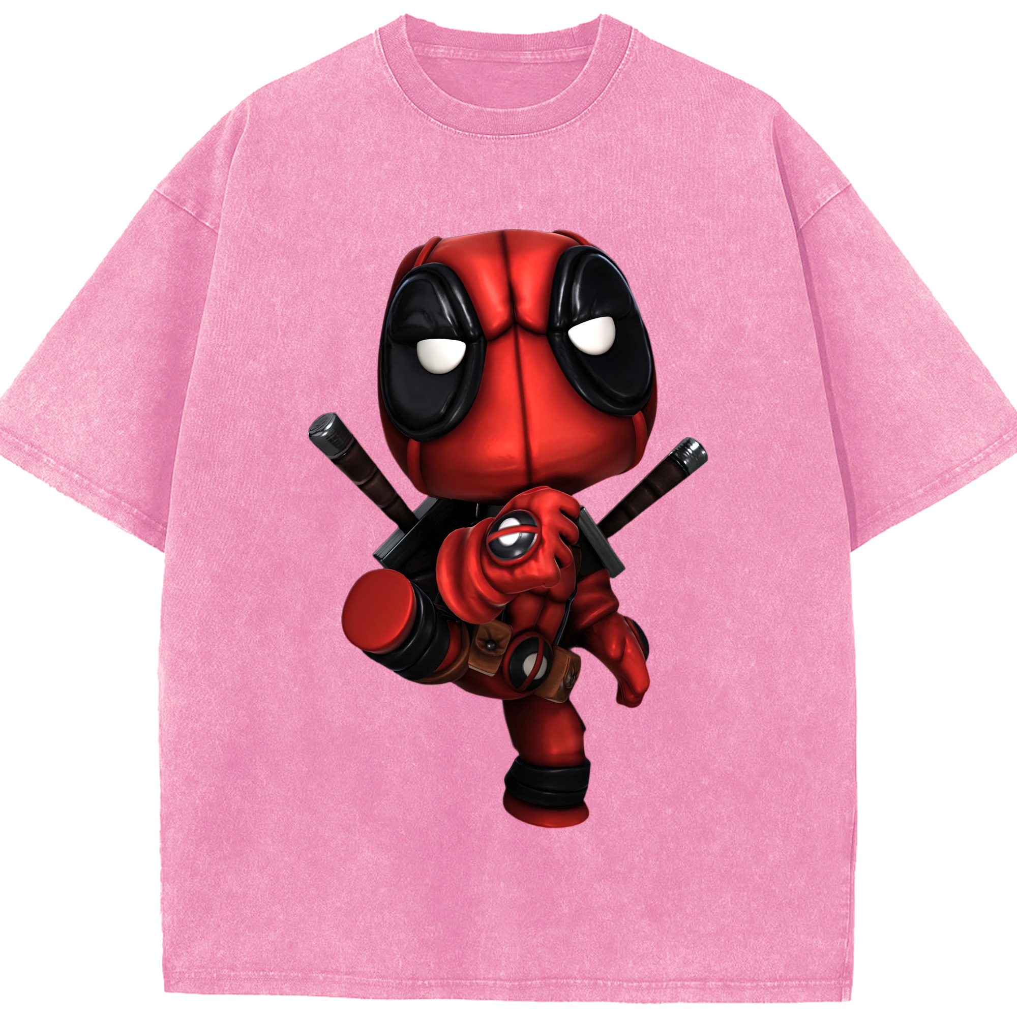 （画像用） Deadpool デッドプール 綿100% ヴィンテージ風 半袖Tシャツ（フロントプリント）